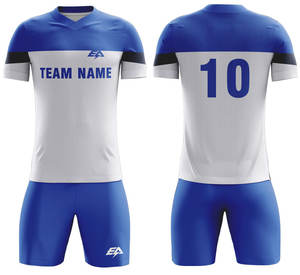 100% nouvel uniforme de football en polyester pour adultes vêtements de sport à séchage rapide avec panneaux au toucher doux ensemble confortable - Product Image 1