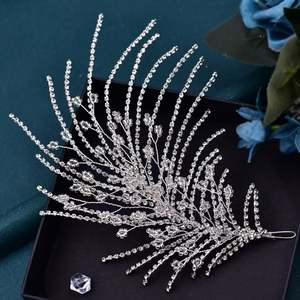 Bridella BHP188-S Silvery Rhinestone & Bead <b>Bridal</b> <b>Headwear</b>-Comfortable and Secure Fit for Weddings Proms Formal Events - Product Image 5