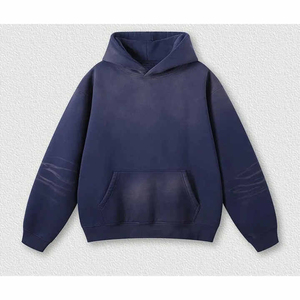 Survêtement d'hiver pour homme, haute qualité, 100% coton, respirant, séchage rapide, délavé à l'acide, streetwear, imprimé personnalisé, grande taille, à capuche - Product Image 6