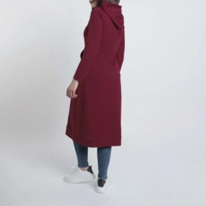 OEM Pakistán de punto sudaderas con capucha de las mujeres de gran tamaño Puff impresión Nuevo artículo sabía longitud Sudadera con capucha ropa modesta sudadera para niñas - Product Image 4