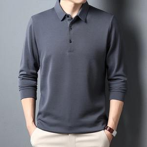 Nouvel arrivage Polo professionnel pour hommes 100% coton tissu solide imprimé foncé avec logo personnalisé vêtements de golf décontractés vente en gros - Product Image 3