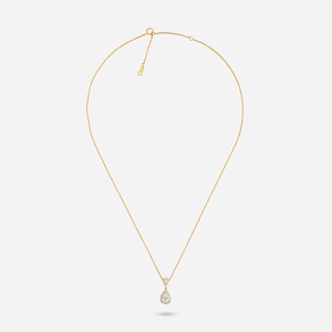92.5 <b>Silver</b> Pendant <b>and</b> <b>Earring</b> <b>Set</b> with Chain Pear Emerald Cut Zircon Fine Pearl Jewelry for Weddings Parties 191388 Model - Product Image 3