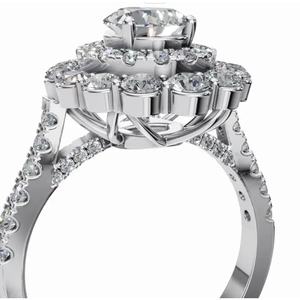 แหวนหมั้นเพชรเพียร์ร่าลูกแพร์ทรงรัศมี ประกายงามสง่า น้ำหนัก 1.630 กะรัต ทอง 9 กะรัต 14 กะรัต 18 กะรัต เครื่องประดับชั้นดี ขายส่ง - Product Image 3