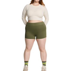 Shorts de Yoga de Talla Grande con Compresión, Cintura Alta, Tela Elástica, Soporte para Entrenamiento, Ropa Deportiva Activa, Shorts de Gimnasio para Mujer - Product Image 1