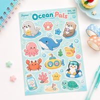Autocollants personnalisés coréens scintillants Kawaii mignons en vinyle avec effet film arc-en-ciel, feuille d'autocollants à paillettes découpés à la forme pour enfants
