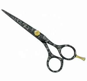 Ciseaux de rasoirs de coiffeur de dernière conception du fabricant professionnel OEM Ciseaux de cheveux en acier inoxydable avec logo personnalisé pour la beauté - Product Image 1