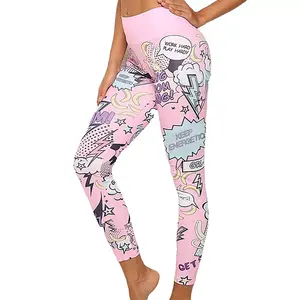 Spandex Yoga Mujeres Leggings sin costuras Traje de fitness Mujeres Pantalones de yoga personalizados Contorno Yoga Legging sin costuras - Product Image 2