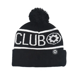 Bonnet en tricot jacquard à pompons multicolores personnalisé, promotionnel, unisexe, pour homme, hiver, vente en gros - Product Image 3