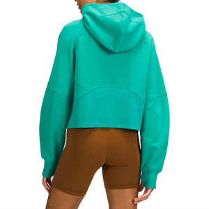 In Stock Quarter Zip Up Pullover Hoodie Gym Sportswear Women's Tracksuit <b>Top</b> <b>Cropped</b> Hoodie Custom Design Hoodies - Product Image 3