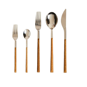 Couverts en acier inoxydable or mat de luxe couverts vaisselle pour mariages restaurants hôtels ustensiles en métal - Product Image 3