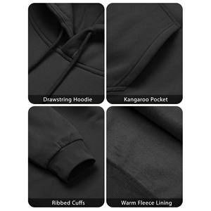 Wholesale Custom Drop Shoulder Pullover Hoodies Men 100%Cotton Fleece <b>Sweatshirt</b> <b>Embroidery</b> Puff Print Solid Terry Men's Hoodies - Product Image 3