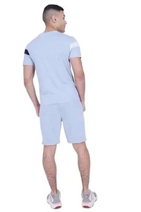 Summer Casual Men's Oversized Fit Breathable Polyester/Cotton Blend Canvas T-shirt and <b>Mesh</b> Shorts <b>Two</b>-<b>Piece</b> <b>Set</b> - Product Image 3