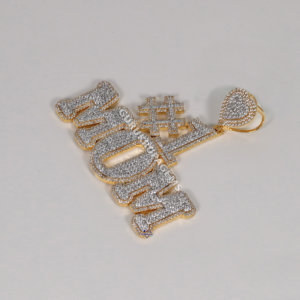 Superbe design créé élégant 925 argent Sterling Moissanite rond brillant diamant pendentif pour hommes avec clarté VVS - Product Image 5