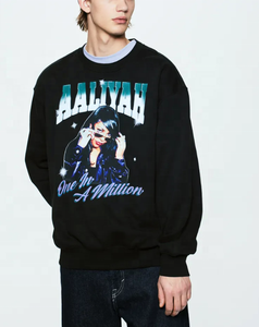 Sweat-shirt d'hiver surdimensionné personnalisable de haute qualité pour homme, tricoté, coupe ample, imprimé, épaules tombantes, doublure épaisse, grandes tailles - Product Image 4