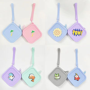 Sac en silicone personnalisé petit porte-monnaie carré porte-monnaie porte-clés fermeture éclair fabricant de porte-monnaie personnalisation - Product Image 4