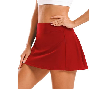 Shorts de tennis et de golf 2-en-1 personnalisés pour femmes, taille haute, légers, anti-humidité, protection UV, 100 % coton, vente en gros - Product Image 3