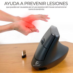 เมาส์ออปติคอลไร้สายแนวตั้ง 2.4GHz/บลูทูธ แบบ Ergonomic พร้อมไฟ LED Backlit เชื่อมต่อผ่าน USB สำหรับคอมพิวเตอร์ แล็ปท็อป และเดสก์ท็อป มีสินค้าพร้อมส่ง - Product Image 6