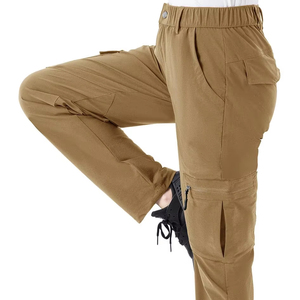 Pantalones deportivos de senderismo para hombre, pantalones multibolsillos transpirables para exteriores con cintura media para verano, pantalones multibolsillos para exteriores - Product Image 6