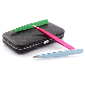 Pochette en cuir PU de haute qualité pour pince à épiler en acier inoxydable avec pointe pointue - Product Image 5