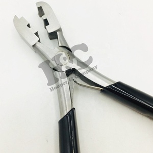 Pince à extensions capillaires en acier inoxydable, outil d'ouverture et de retrait pour micro-anneaux et nano-anneaux, outil de coiffage pour boucles capillaires, avec logo - Product Image 3