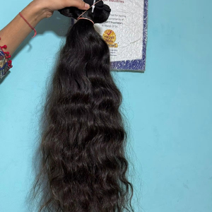 100% paquets de cheveux noirs naturels alignés sur les cuticules fournisseur d'extensions de cheveux humains indiens à donneur unique - Product Image 1