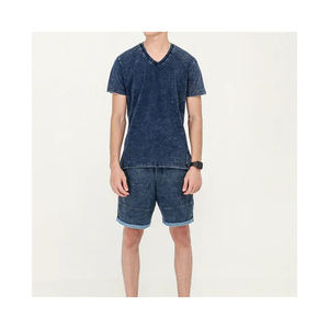 กางเกงขาสั้นผ้ายีนส์ระบายอากาศได้ดีสไตล์ใหม่สำหรับผู้ชายกางเกงยีนส์แบบมีลาย - Product Image 2