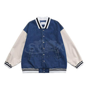 New Fashion <b>Slim</b> <b>Fit</b> Premium Quality <b>Men</b> Jeans Letterman Winter <b>Jacket</b> Best Material <b>Men</b> Jeans Letterman Winter <b>Jacket</b> - Product Image 1