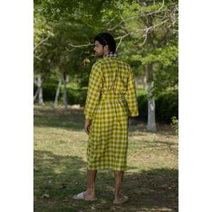 Robe Kimono Unisexe en Coton Pur Style Bohème, Peignoir de Luxe à Motifs Géométriques, Coupe Décontractée, Vêtement d'Intérieur Décontracté d'Été Respirant Unisexe - Product Image 3