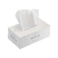 Support de boîte à mouchoirs rigide personnalisable en gros, couleur et taille au choix, avec revêtement UV et lamination mate gaufrée, pour réfrigérateurs, gain de place