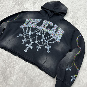 Nouveau Streetwear de haute qualité Full All Over Rhinestone Print Heavyweight Men's - Product Image 6