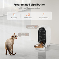 Mangeoire intelligente pour chats 3L WiFi APP Control Distributeur automatique de nourriture avec fonction chronométrée Bol en acier inoxydable pour chats chiens