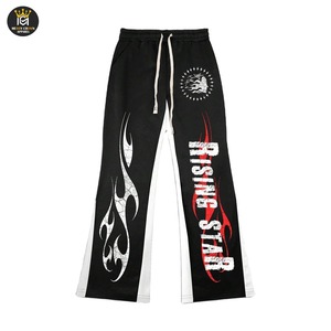 French Terry Flare Custom Heavyweight Stacked Pants Unisex Venta al por mayor OEM Jogger Pantalones de chándal Hombre Pantalones para niños - Product Image 1