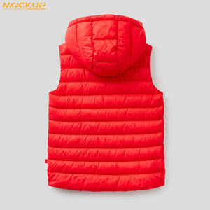 Chaleco Acolchado sin Mangas con Capucha para Hombre, Transpirable, Ecológico, Material de Poliéster, Servicios ODM, Chaleco Ligero de Invierno - Product Image 2