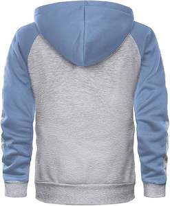 Men's <b>Zip</b> Up <b>Hoodie</b> Color Block Long Sleeve Casual Sweatshirt with <b>Pocket</b> - Product Image 3