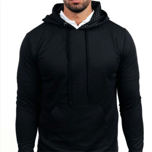 Sweats à capuche ajustés sans manches avec doublure polaire conique pour hommes OEM vente en gros hommes vêtements de rue lâche à manches longues imprimé graphique - Product Image 2