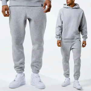 Ensemble unisexe hiver deux pièces : pantalon de survêtement et sweat à capuche 100 % coton, écologique, respirant, décontracté, taille mi-haute, style streetwear hip-hop - Product Image 4