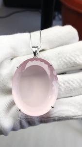 Colgante de Plata de Ley 925 de Calidad AAA con Cuarzo Rosa Natural, Diseño Único, Hermoso Brillo para Fiestas - Product Image 5