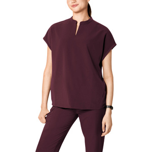 Tenues d'hôpital pour femmes avec logo personnalisé, ensembles d'uniformes Dolman grande taille, matière en jersey extensible chirurgicale, détection directe des aiguilles - Product Image 6