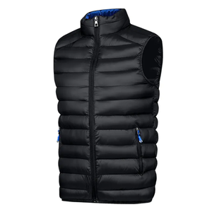 Gilet pour homme tendance de haute qualité, brillant, facile à porter, épais, en toile d'hiver, bomber à col montant, brillant, matelassé pour adultes - Product Image 2