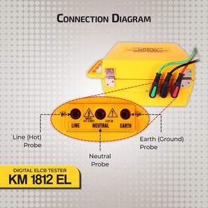 Testeur numérique RCD/GFCI/ELCB de haute qualité Kusam Meco KM 1812EL - Product Image 4