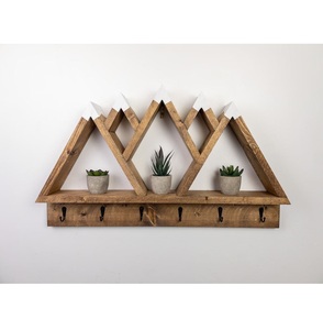 Peak mountain <b>shelf</b> with hook wall mounted storage <b>shelves</b> for home hotels living room kitchen bathroom home decor accessories - Product Image 1