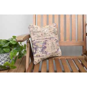 หมอนอิงพิมพ์ลายวินเทจผ้าวูลสีเบจ12X12นิ้วลายวินเทจผ้าโมเสค - Product Image 2