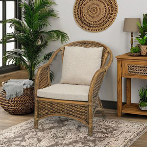 Sillón de Mimbre Trenzado ALETA - Diseño Modular Moderno con Mechones para Sala de Estar, Taller, Entrada, Hotel, Centro Comercial - Hecho a Mano - Product Image 1