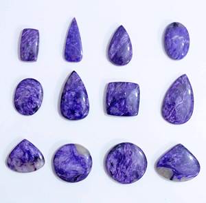 Belle Charoite Naturelle Pierres Précieuses En Vrac En Gros Mélange Forme Cabochon pour La Fabrication De Bijoux En Quartz - Product Image 5
