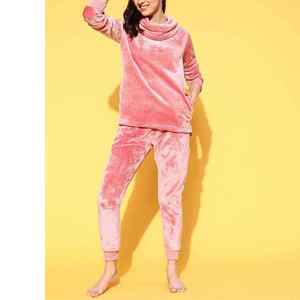 Chándal de gimnasio personalizado para mujer 2024, hecho en fábrica, forro polar transpirable, bolsillos con cremallera completa, bordado de Color sólido, recién llegado, suelto - Product Image 4