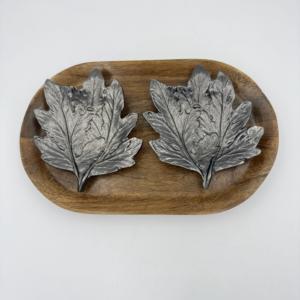 ชุดชามอะลูมิเนียมตกแต่งรูปใบไม้ 2 ใบ สำหรับใส่ผลไม้อบแห้ง ขนมขบเคี้ยว ตกแต่งโต๊ะอาหาร ผลิตและขายส่ง - Product Image 4