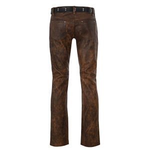 Transpirable Elegante Cómodo Ligero Regular Fit Durable Suave Alta calidad Ecológico Hombres Pantalones de cuero - Product Image 6