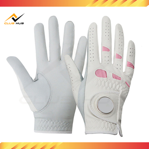 Venta al por mayor de guantes de golf de piel de oveja transpirables de alta calidad de diseño personalizado y logotipo de dedos completos de cuero desgaste OEM empaquetado - Product Image 2