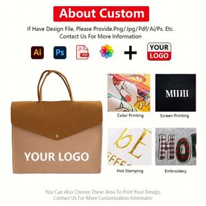 Custom Women's Casual Large Capacity Open Closure Felt Handbag Commuting Shoulder Bag with Shopping Bag Custom - Product Image 2