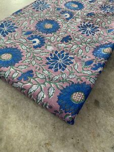 Tela de algodón indio por yarda estampado de bloque de punto floral para coser confección acolchado - Product Image 3